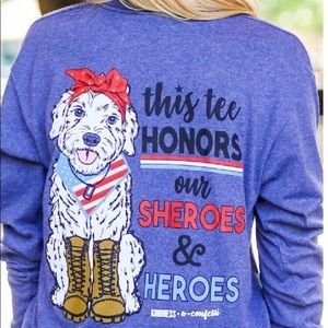 Kindness & Confetti Honor Heroes Sheroes Veteran Tee Long Sleeve T-shirt S / M